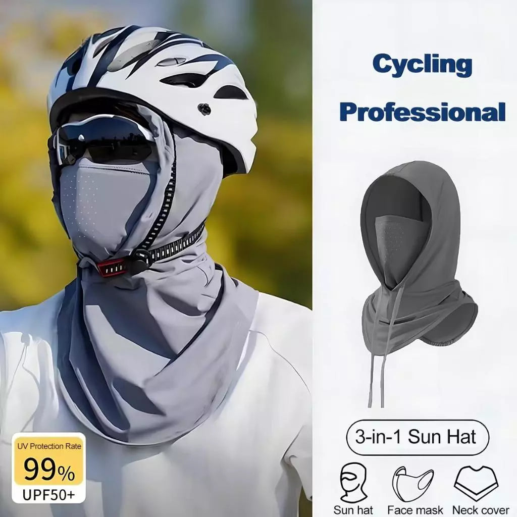 Soloever UPF50+ Sun Protection Face Mask, Breathable Ice Silk UV Protection Neck Cover for Cycling Fishing Outdoor Sports