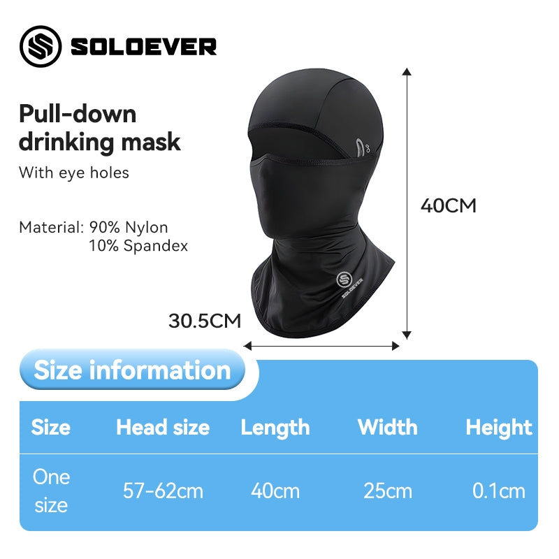 SOLOEVER Full Mask sun protection balaclava effectively protects against UV rays, ideal for outdoor activities