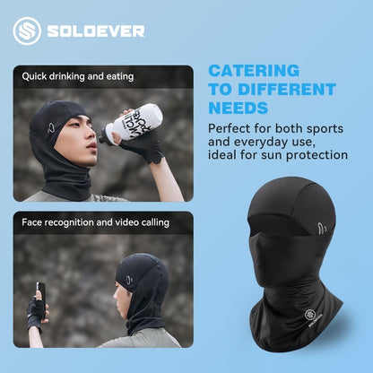 SOLOEVER Full Mask sun protection balaclava effectively protects against UV rays, ideal for outdoor activities