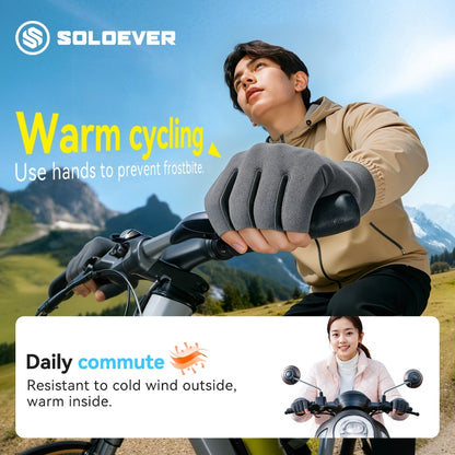 SOLOEVER Half-Finger Gloves for Cycling, Sun Protection, and Anti-Slip, suitable for outdoor activities, sweat-wicking and breathable.
