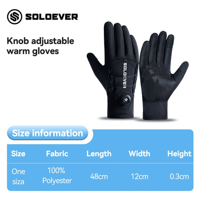 SOLOEVER Motorcycle Gloves, Cycling Gloves, with dial control, anti-slip, waterproof, breathable