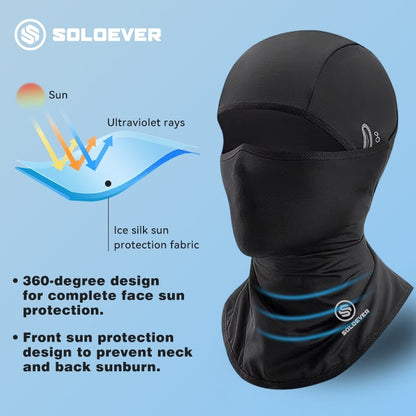 SOLOEVER Full Mask sun protection balaclava effectively protects against UV rays, ideal for outdoor activities