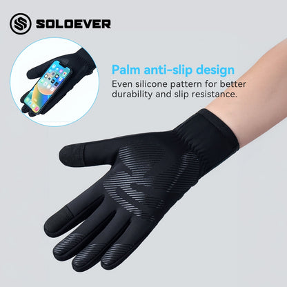 SOLOEVER Motorcycle Gloves, Cycling Gloves, with dial control, anti-slip, waterproof, breathable