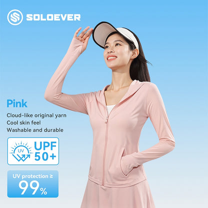 SOLOEVER UPF50+ sun protection clothing is cool, comfortable, lightweight, breathable, and protects against UV rays