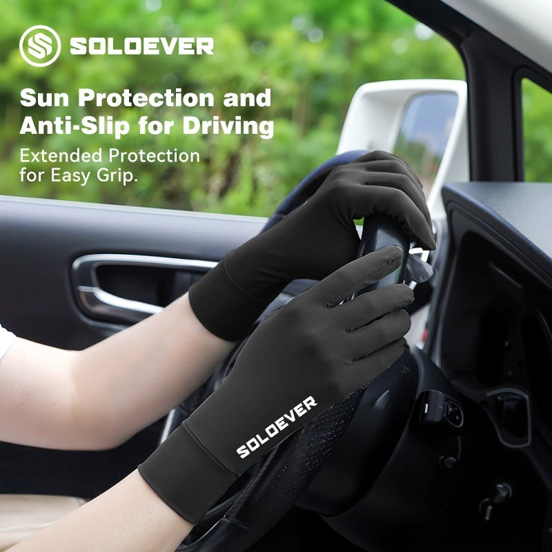 SOLOEVER UV Protection Motorcycle Gloves for Outdoor Use, Breathable, Touchscreen Compatible.