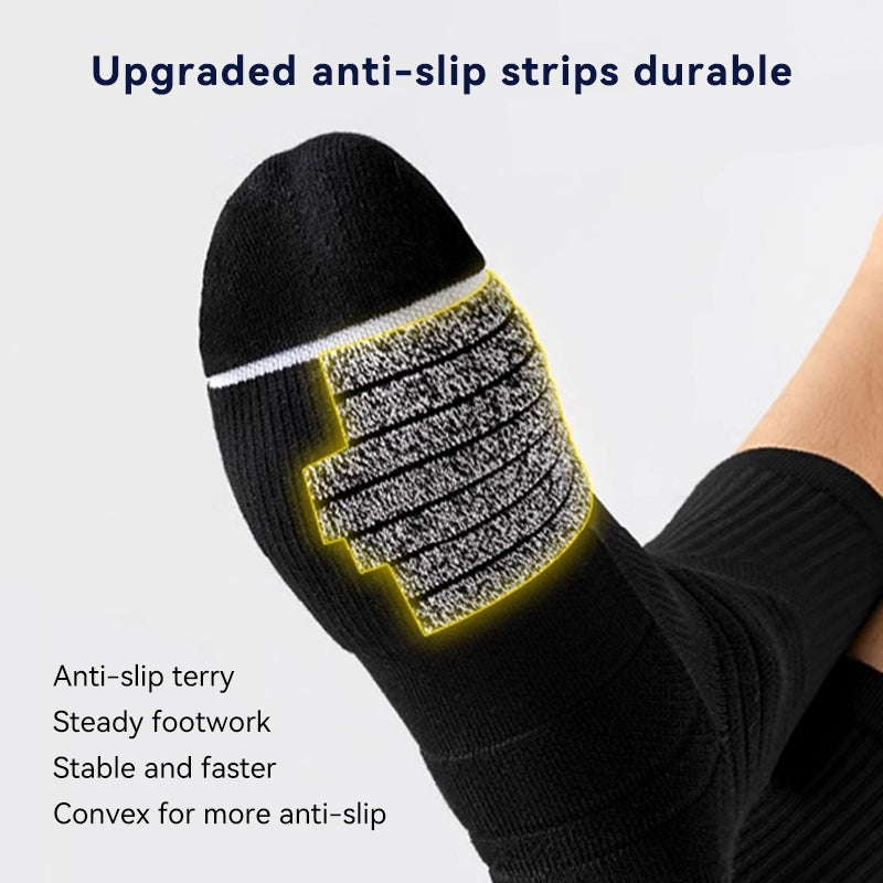 SOLOEVER long canvas athletic socks for men and women, ideal for running and exercise. They are non-slip, soft, comfortable, breathable