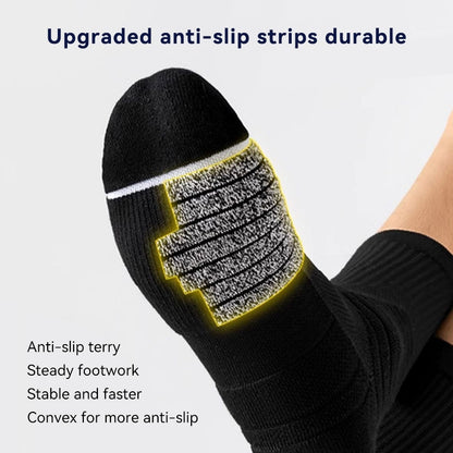 SOLOEVER long canvas athletic socks for men and women, ideal for running and exercise. They are non-slip, soft, comfortable, breathable