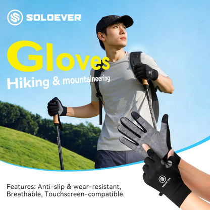 SOLOEVER Cycling Gloves, Half-finger Motorcycle Gloves, Sun Protection, UV Protection UPF50+