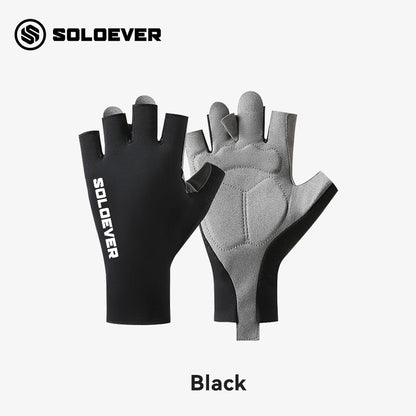 SOLOEVER Cycling Gloves, Impact-Reducing Gel Gloves, Fitness Gloves with Wrist Support, for Outdoor Sports, Cycling and Fitness