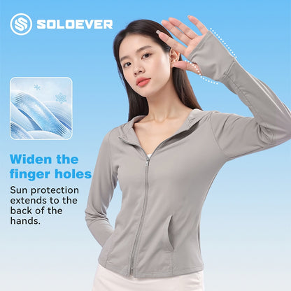 SOLOEVER UPF50+ sun protection clothing is cool, comfortable, lightweight, breathable, and protects against UV rays
