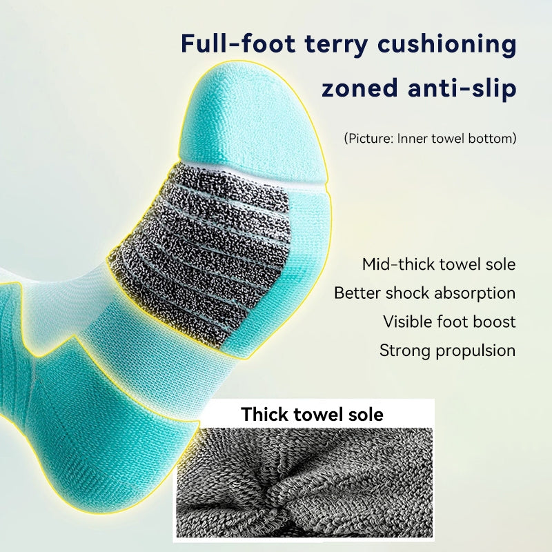 SOLOEVER long canvas athletic socks for men and women, ideal for running and exercise. They are non-slip, soft, comfortable, breathable