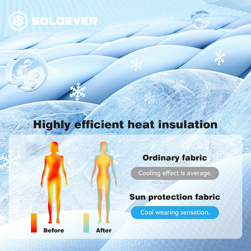 SOLOEVER UPF50+ sun protection clothing is cool, comfortable, lightweight, breathable, and protects against UV rays