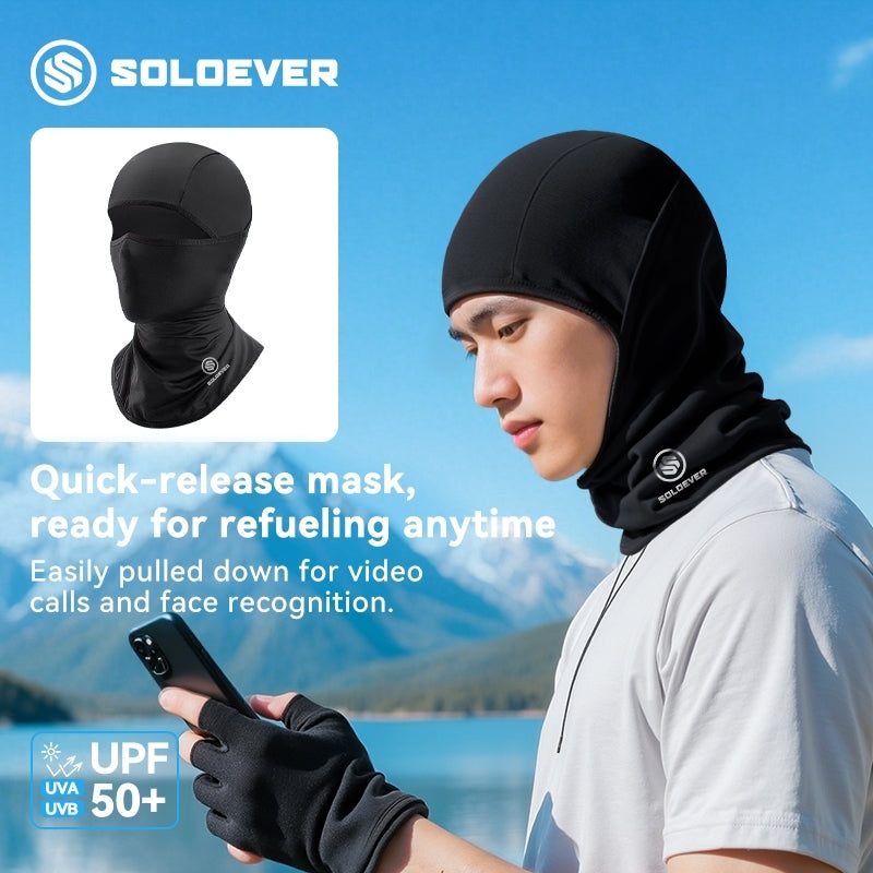 SOLOEVER Full Mask sun protection balaclava effectively protects against UV rays, ideal for outdoor activities