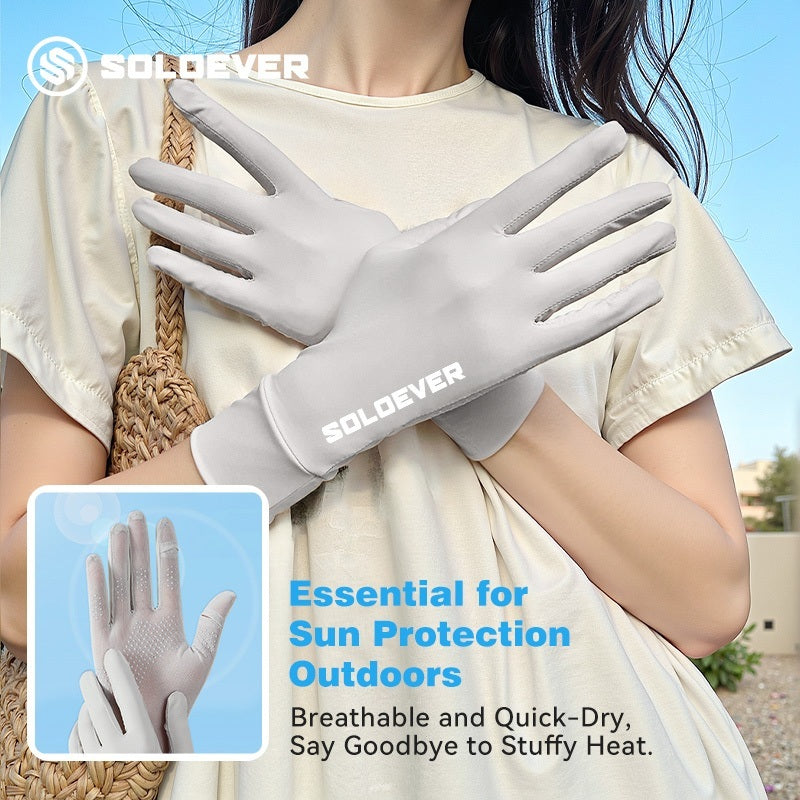 SOLOEVER UV Protection Motorcycle Gloves for Outdoor Use, Breathable, Touchscreen Compatible.