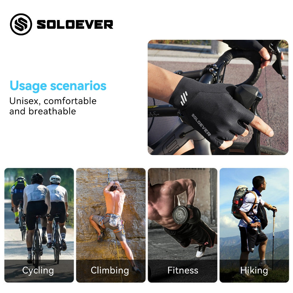 SOLOEVER Motorcycle Gloves, UV Protection, Cycling, Outdoor Sports, Breathable (2 styles available)