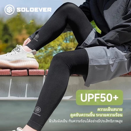 SOLOEVER Leg Sleeves, Cycling Leg Covers, UV UPF50+, Sports Knee Pads, Outdoor Leggings