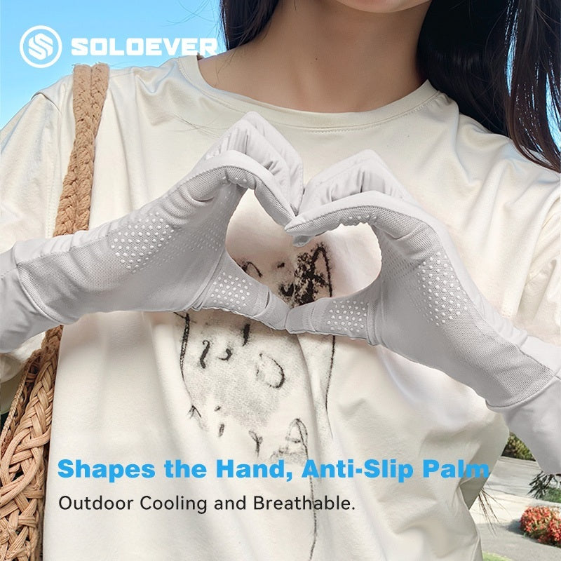 SOLOEVER UV Protection Motorcycle Gloves for Outdoor Use, Breathable, Touchscreen Compatible.