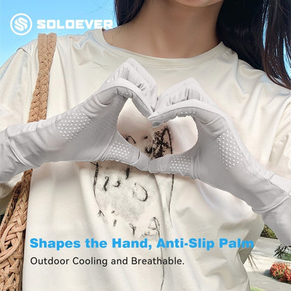 SOLOEVER UV Protection Motorcycle Gloves for Outdoor Use, Breathable, Touchscreen Compatible.