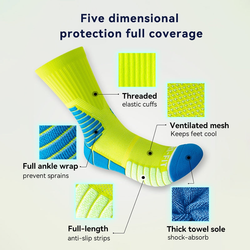 SOLOEVER long canvas athletic socks for men and women, ideal for running and exercise. They are non-slip, soft, comfortable, breathable