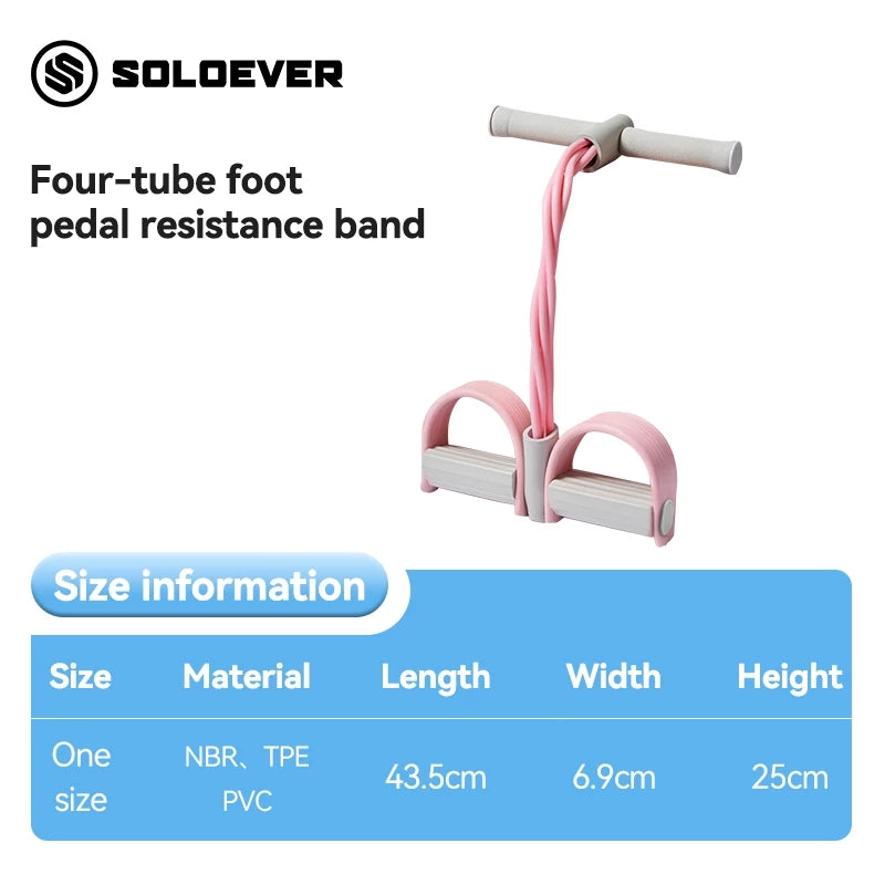 Soloever Resistance Band, Home Fitness Exercise Band for Full Body Strength Training, Butt Leg Arm Workout