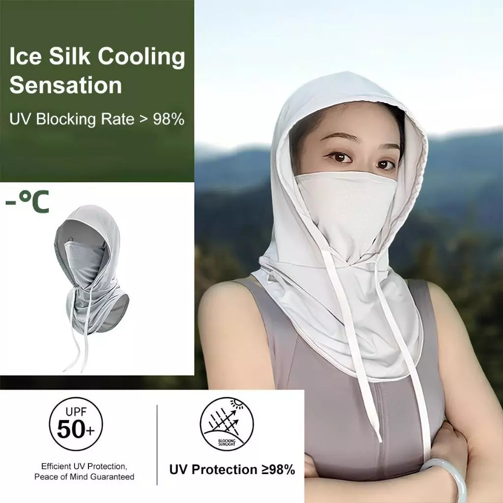 Soloever UPF50+ Sun Protection Face Mask, Breathable Ice Silk UV Protection Neck Cover for Cycling Fishing Outdoor Sports