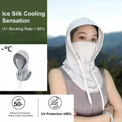 Soloever UPF50+ Sun Protection Face Mask, Breathable Ice Silk UV Protection Neck Cover for Cycling Fishing Outdoor Sports