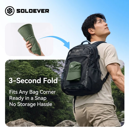Soloever Wide Brim Sun Hat, 360° UPF50+ Foldable Outdoor Hat for Hiking, Fishing, Surfing