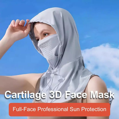 Soloever UPF50+ Sun Protection Face Mask, Breathable Ice Silk UV Protection Neck Cover for Cycling Fishing Outdoor Sports