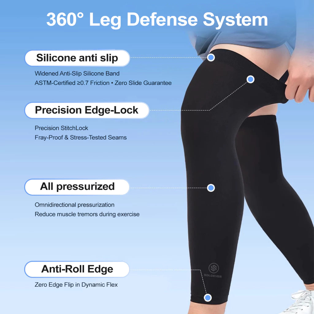 SOLOEVER Leg Sleeves, Cycling Leg Covers, UV UPF50+, Sports Knee Pads, Outdoor Leggings