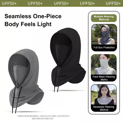 Soloever UPF50+ Sun Protection Face Mask, Breathable Ice Silk UV Protection Neck Cover for Cycling Fishing Outdoor Sports