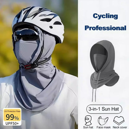 Soloever UPF50+ Sun Protection Face Mask, Breathable Ice Silk UV Protection Neck Cover for Cycling Fishing Outdoor Sports