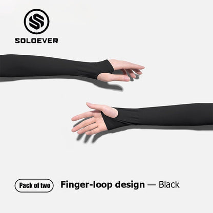 SOLOEVER UPF50+ Sun Protection Arm Sleeves, Breathable Cooling Sleeves for Sports & Outdoor Activities