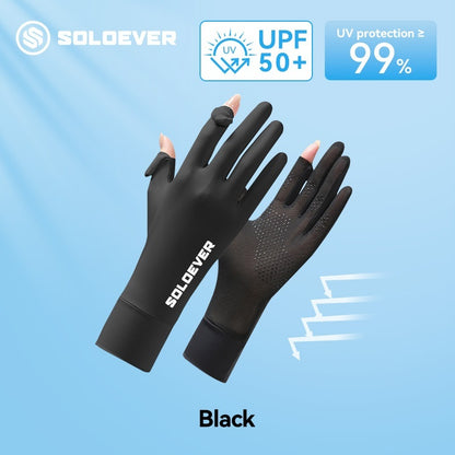 SOLOEVER UV Protection Motorcycle Gloves for Outdoor Use, Breathable, Touchscreen Compatible.
