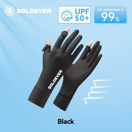 SOLOEVER UV Protection Motorcycle Gloves for Outdoor Use, Breathable, Touchscreen Compatible.