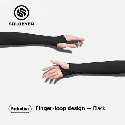 SOLOEVER UPF50+ Arm Sleeves, Sun Protection, 1 Pair, Fine Fabric, Light Blocking