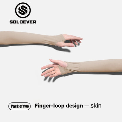 SOLOEVER UPF50+ Sun Protection Arm Sleeves, Breathable Cooling Sleeves for Sports & Outdoor Activities