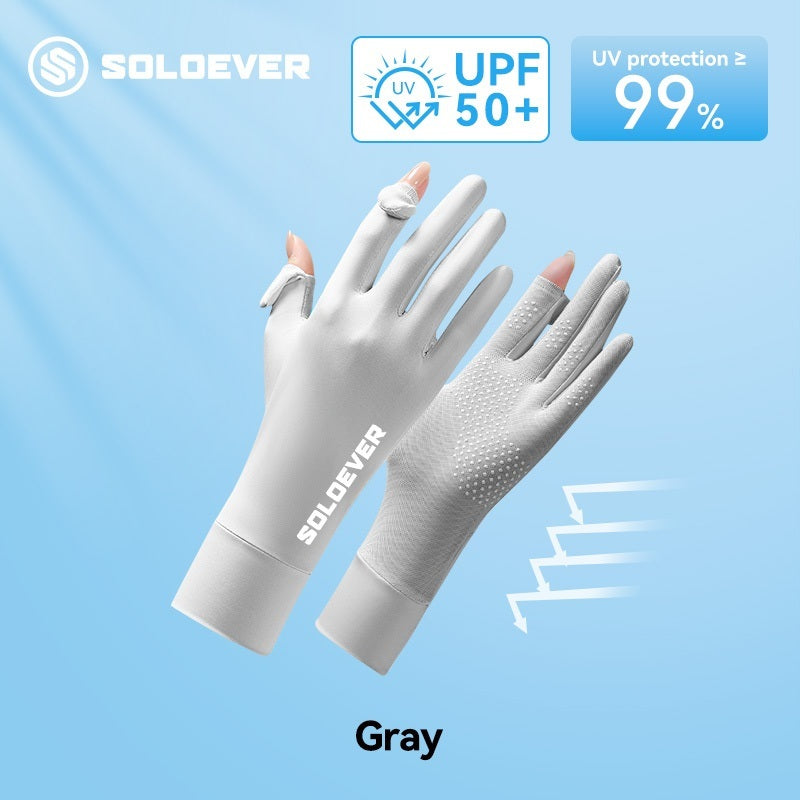 SOLOEVER UV Protection Motorcycle Gloves for Outdoor Use, Breathable, Touchscreen Compatible.