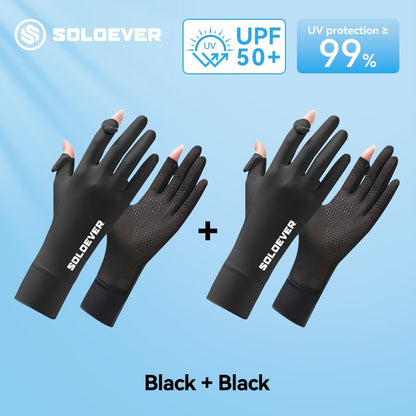 SOLOEVER UV Protection Motorcycle Gloves for Outdoor Use, Breathable, Touchscreen Compatible.