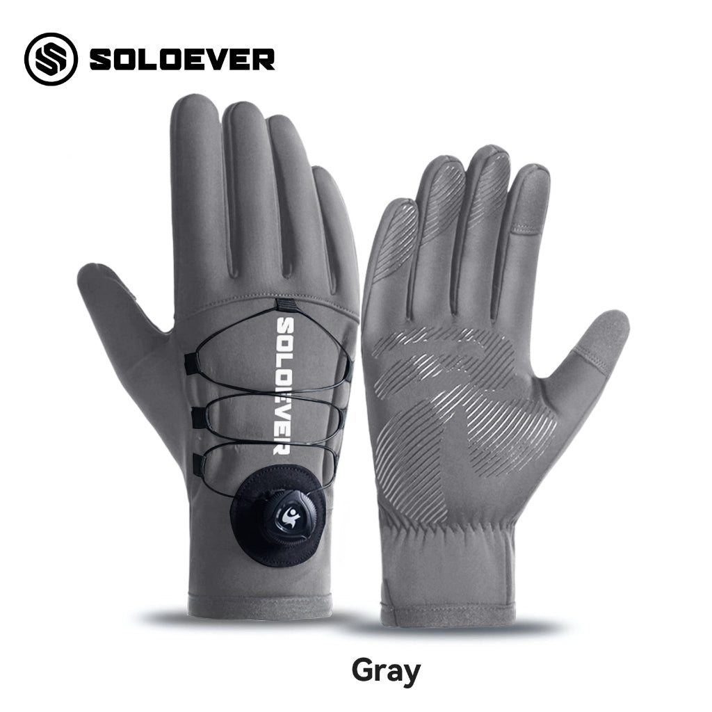SOLOEVER Motorcycle Gloves, Cycling Gloves, with dial control, anti-slip, waterproof, breathable
