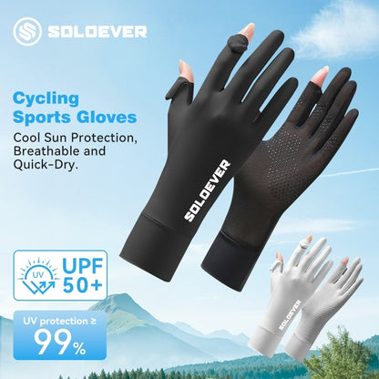 SOLOEVER UV Protection Motorcycle Gloves for Outdoor Use, Breathable, Touchscreen Compatible.