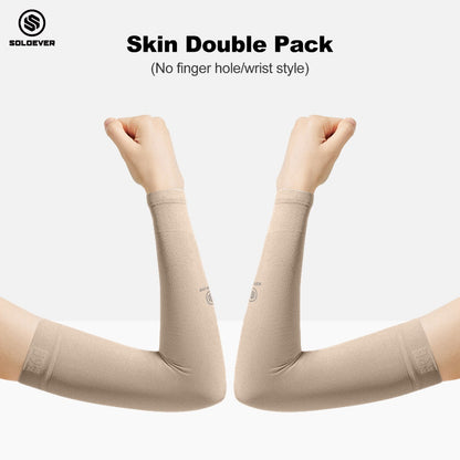 Soloever Arm Sleeves 1 Pair: Summer arm sleeves with finger sleeves, cooling effect for outdoor cycling and sports, exercise, UPF50+