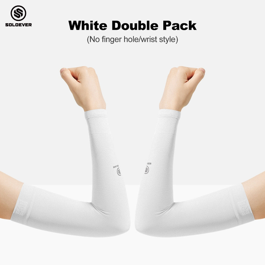 SOLOEVER UPF50+ Arm Sleeves, Sun Protection, 1 Pair, Fine Fabric, Light Blocking
