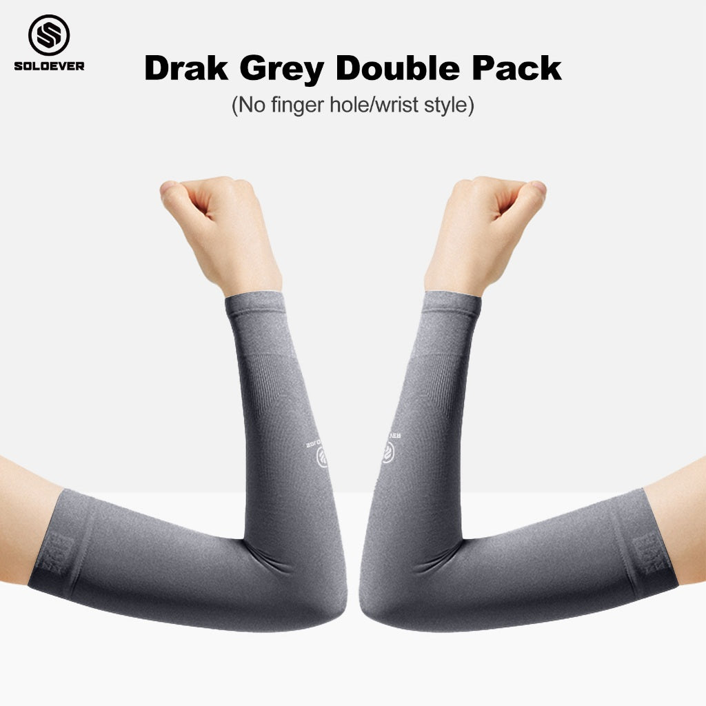 Soloever Arm Sleeves 1 Pair: Summer arm sleeves with finger sleeves, cooling effect for outdoor cycling and sports, exercise, UPF50+