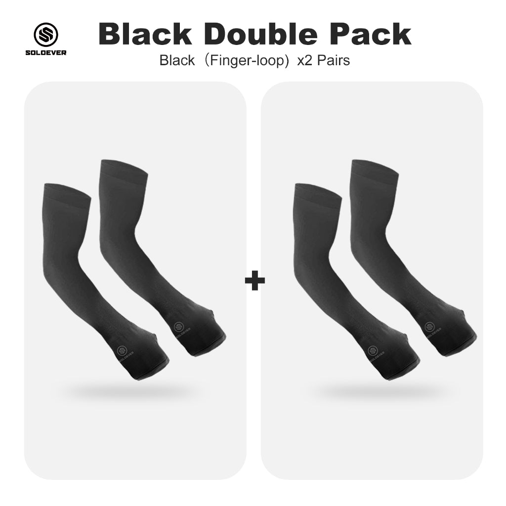 Soloever Arm Sleeves 1 Pair: Summer arm sleeves with finger sleeves, cooling effect for outdoor cycling and sports, exercise, UPF50+