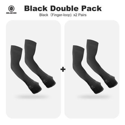 Soloever Arm Sleeves 1 Pair: Summer arm sleeves with finger sleeves, cooling effect for outdoor cycling and sports, exercise, UPF50+
