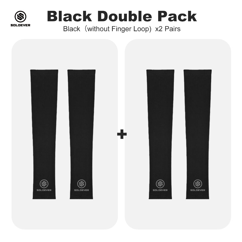 Soloever Arm Sleeves 1 Pair: Summer arm sleeves with finger sleeves, cooling effect for outdoor cycling and sports, exercise, UPF50+