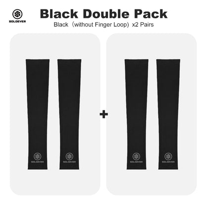 Soloever Arm Sleeves 1 Pair: Summer arm sleeves with finger sleeves, cooling effect for outdoor cycling and sports, exercise, UPF50+