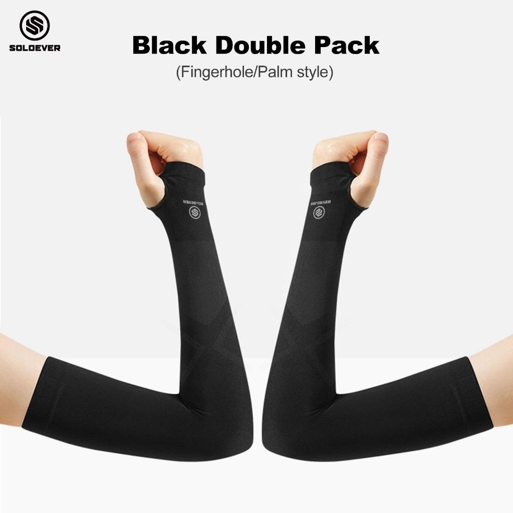 SOLOEVER UPF50+ Arm Sleeves, Sun Protection, 1 Pair, Fine Fabric, Light Blocking