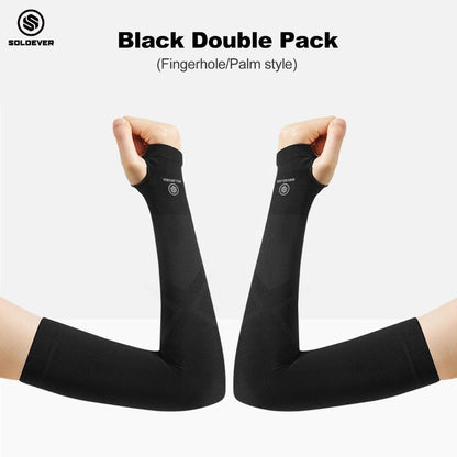 SOLOEVER UPF50+ Arm Sleeves, Sun Protection, 1 Pair, Fine Fabric, Light Blocking