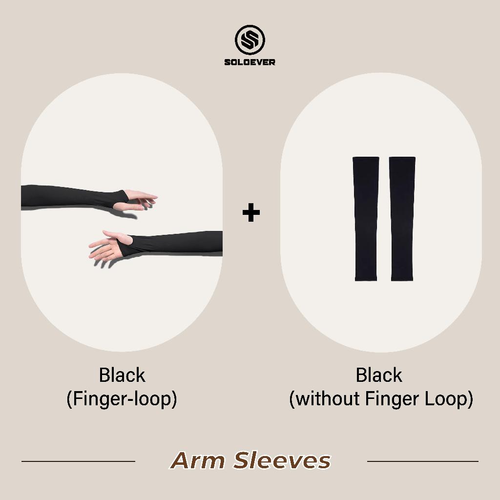 Soloever Arm Sleeves 1 Pair: Summer arm sleeves with finger sleeves, cooling effect for outdoor cycling and sports, exercise, UPF50+